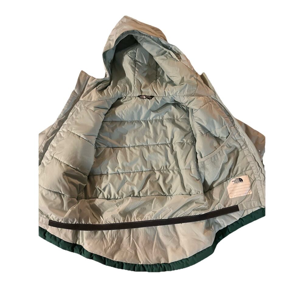 North face Girls Winter Coat 7/8 Ski Jacket Green/Blue - Picture 3 of 6